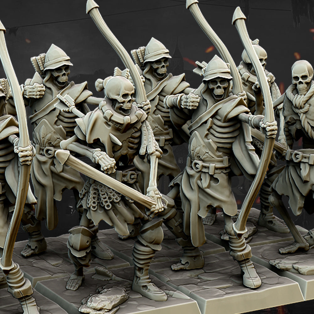 Transilvanya Skeleton Archers | Highlands Miniatures 28/32mm Fantasy Wargaming Miniatures Role Playing Miniatures