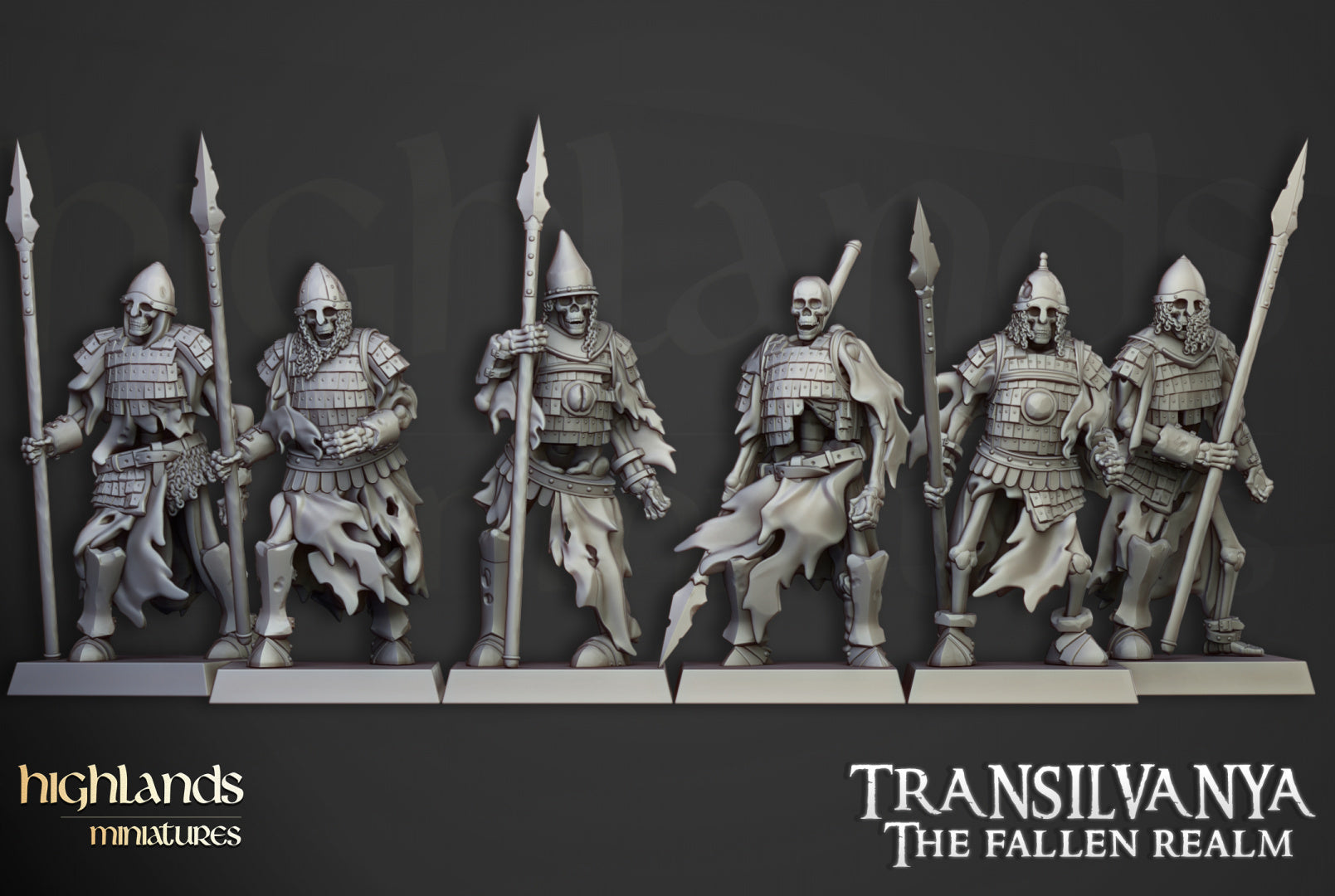 Transilvanya Boyar Guard Spears | Highlands Miniatures 28/32mm Fantasy Wargaming Miniatures Role Playing Miniatures