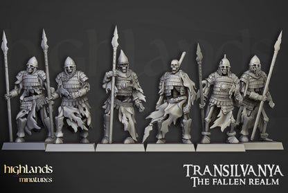 Transilvanya Boyar Guard Spears | Highlands Miniatures 28/32mm Fantasy Wargaming Miniatures Role Playing Miniatures