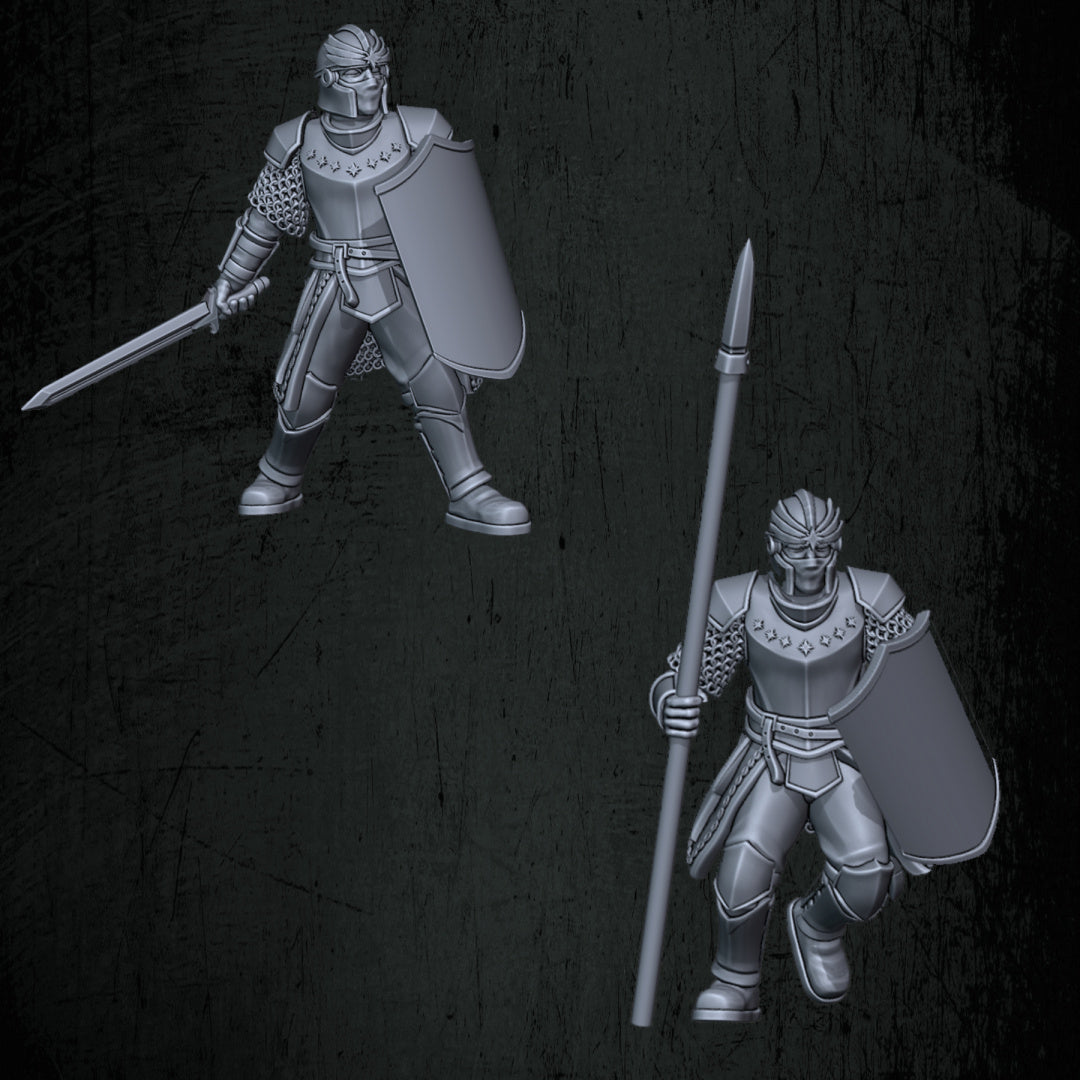 Kingdoms of Men Soldiers | Quartermaster3D 25mm Fantasy Wargaming Miniatures Role Playing Miniatures
