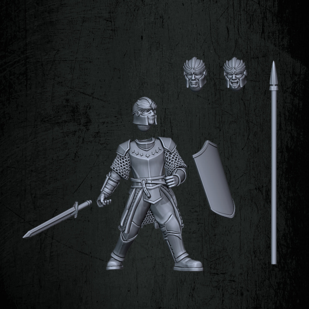 Kingdoms of Men Soldiers | Quartermaster3D 25mm Fantasy Wargaming Miniatures Role Playing Miniatures