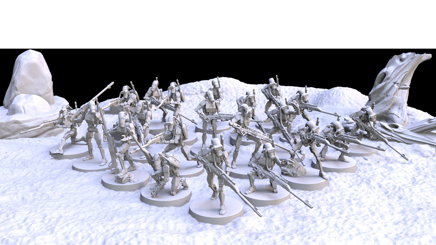Droid Army Specialists |Galactic Armory 32mm SCI-FI Wargaming Miniatures Role Playing Miniatures