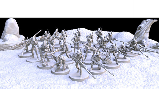 Droid Army Specialists |Galactic Armory 32mm SCI-FI Wargaming Miniatures Role Playing Miniatures