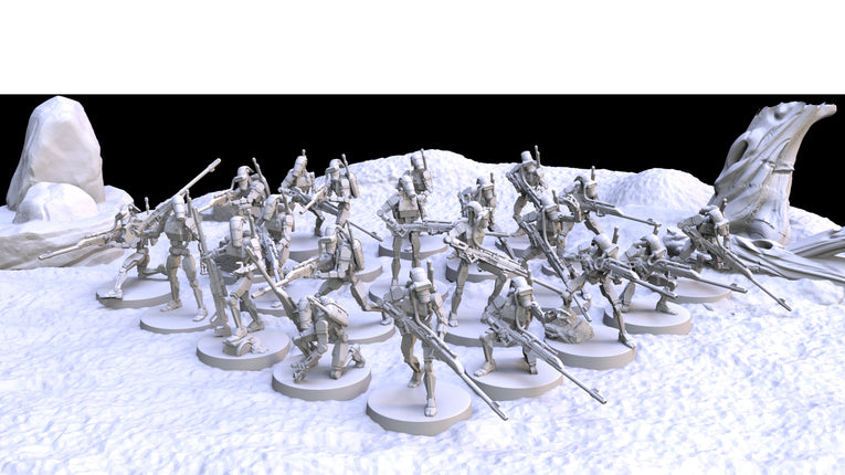 Droid Army Specialists |Galactic Armory 32mm SCI-FI Wargaming Miniatures