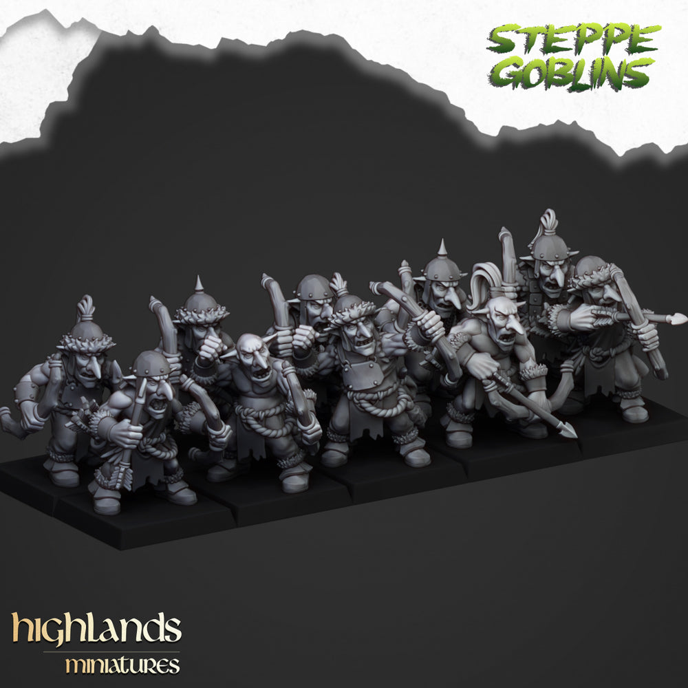 Steppe Goblins Archers | Highlands Miniatures 28/32mm Fantasy Wargaming Miniatures
