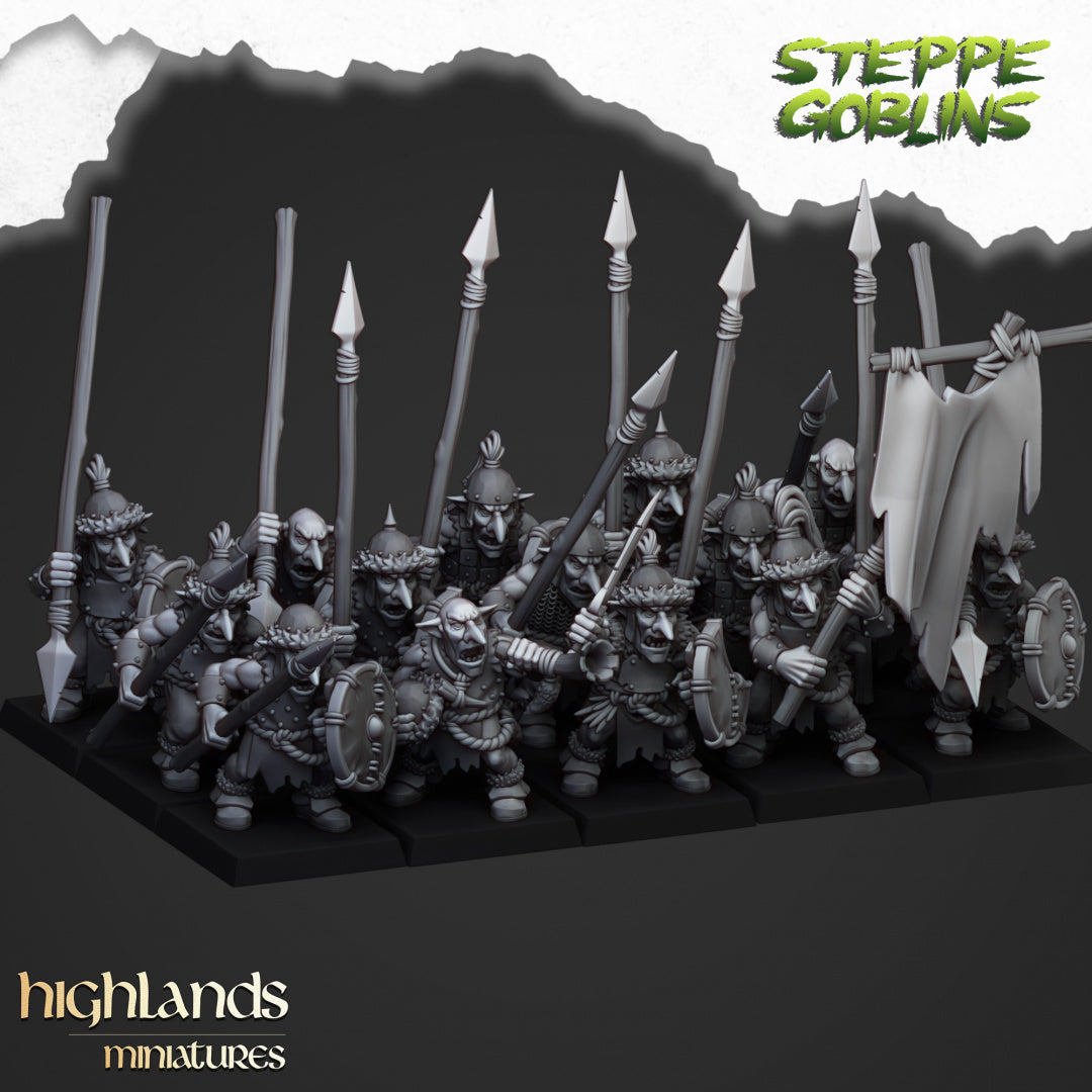 Steppe Goblins Warriors | Highlands Miniatures 28/32mm Fantasy Wargaming Miniatures Role Playing Miniatures