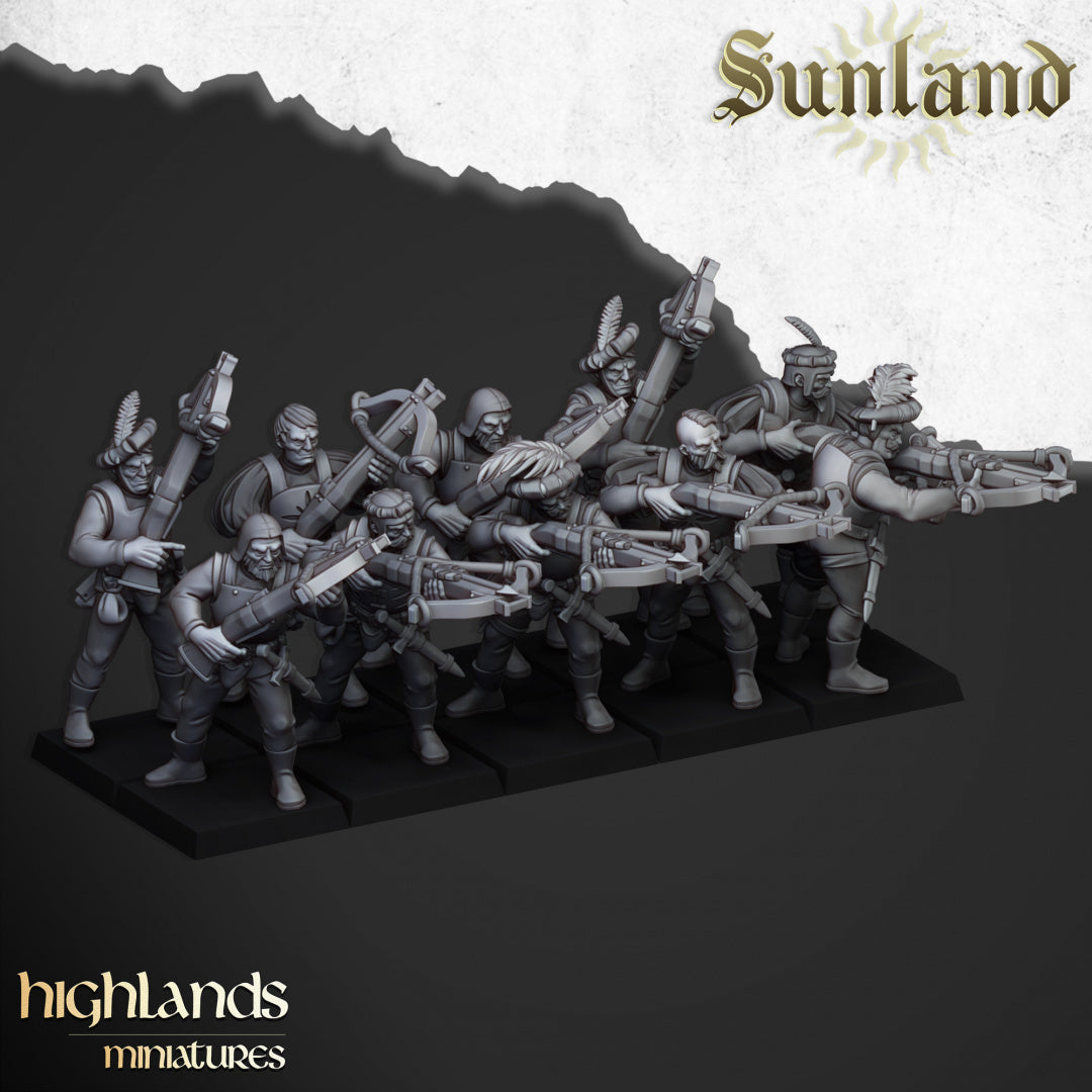 Sunland Crossbows | Highlands Miniatures 28/32mm Fantasy Wargaming Miniatures Role Playing Miniatures