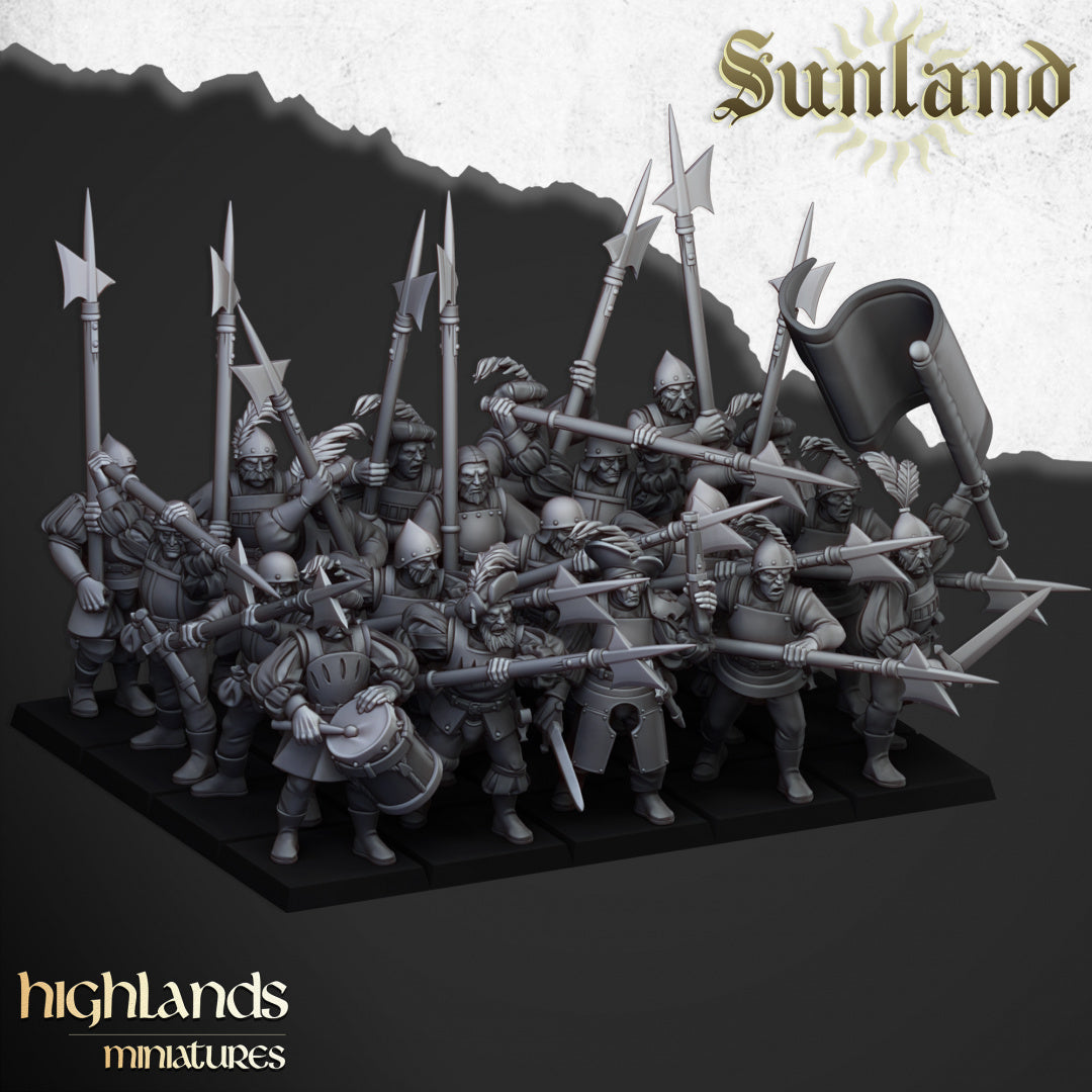 Sunland Halberds | Highlands Miniatures 28/32mm Fantasy Wargaming Miniatures Role Playing Miniatures