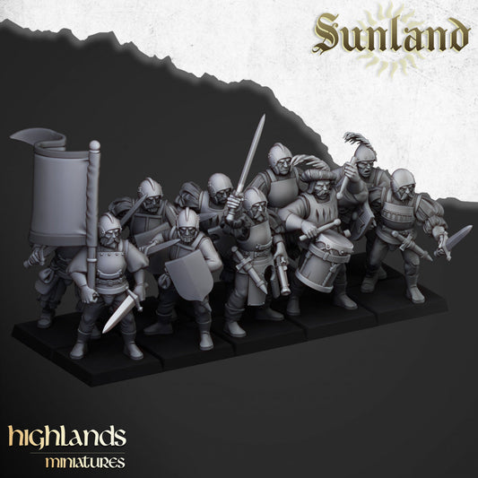 Sunland Swordsmen | Highlands Miniatures 28/32mm Fantasy Wargaming Miniatures Role Playing Miniatures