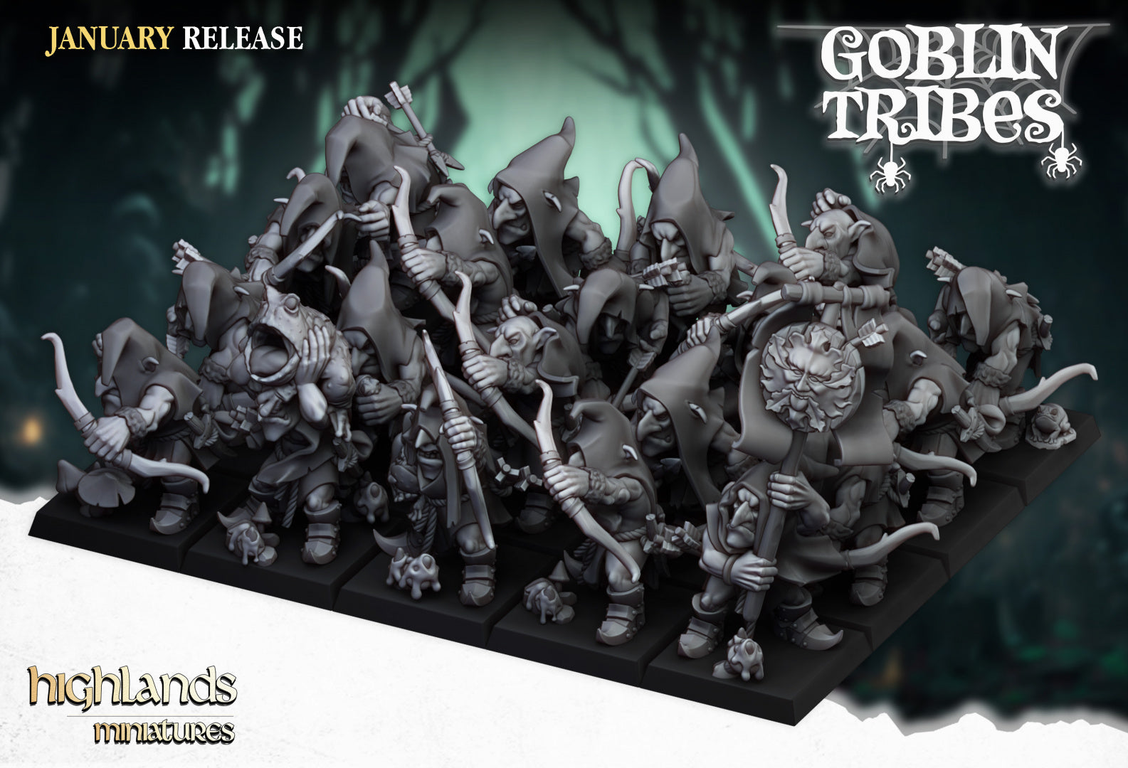 Swamp Goblins Bowmen | Highlands Miniatures 28/32mm Fantasy Wargaming Miniatures Role Playing Miniatures