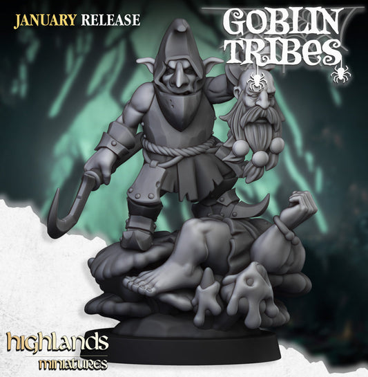 Swamp Goblins Boss | Highlands Miniatures 28/32mm Fantasy Wargaming Miniatures Role Playing Miniatures