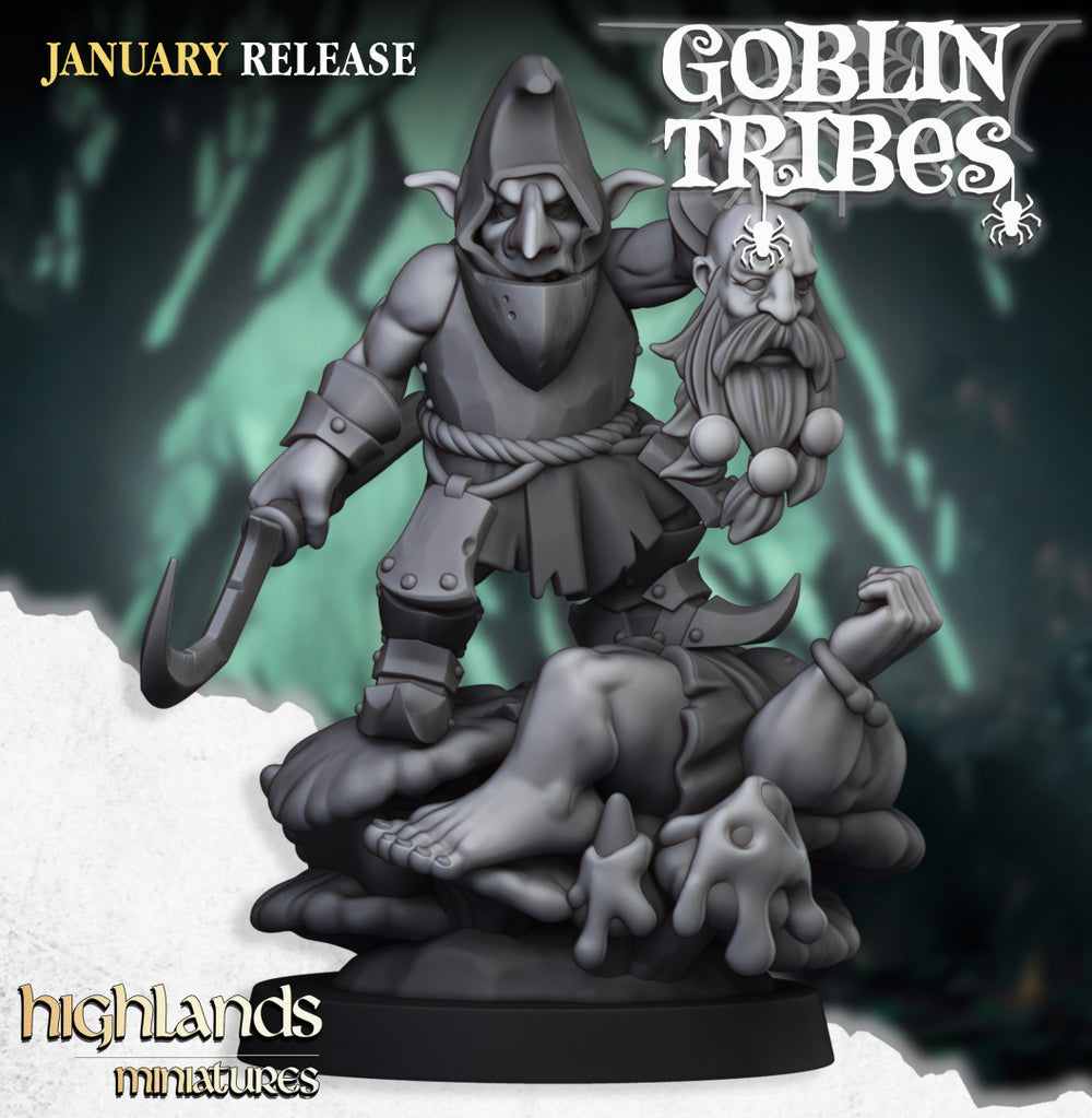 Swamp Goblins Boss | Highlands Miniatures 28/32mm Fantasy Wargaming Miniatures