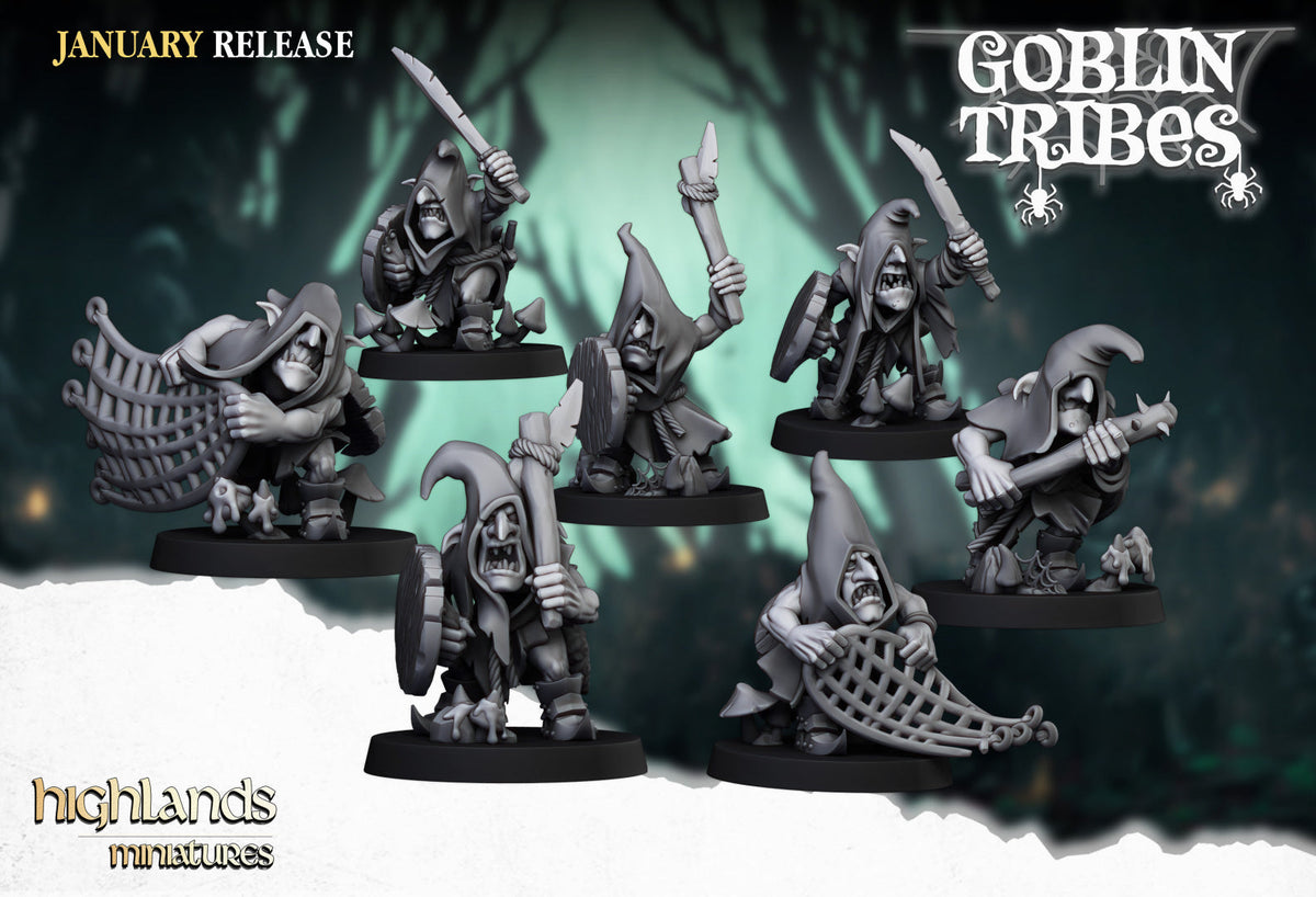 Swamp Goblins Hand Weapons | Highlands Miniatures 28/32mm Fantasy Wargaming Miniatures Role Playing Miniatures