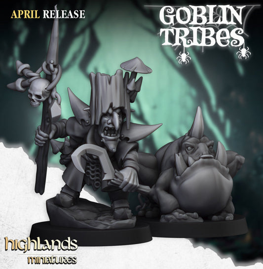 Swamp Goblins Grubnax and Croakulus | Highlands Miniatures 28/32mm Fantasy Wargaming Miniatures Role Playing Miniatures