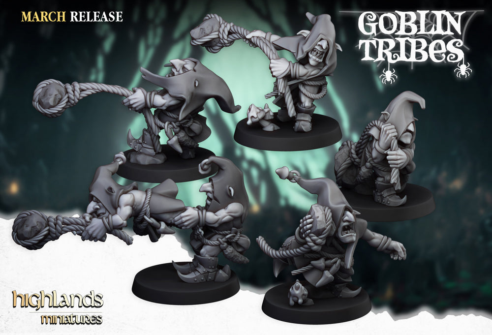 Swamp Goblins Stone Throwers | Highlands Miniatures 28/32mm Fantasy Wargaming Miniatures