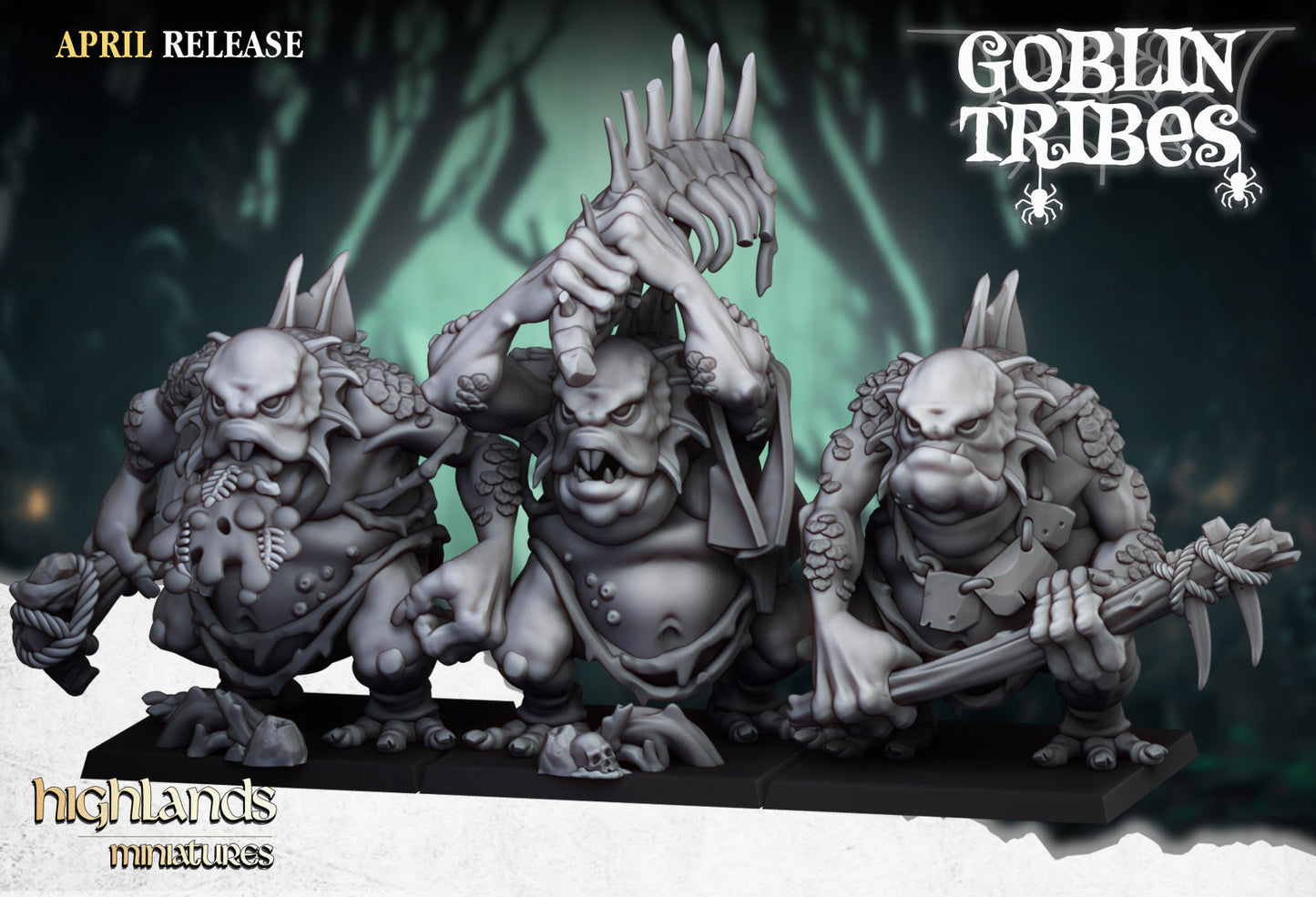 Swamp Goblins Trolls | Highlands Miniatures 28/32mm Fantasy Wargaming Miniatures Role Playing Miniatures