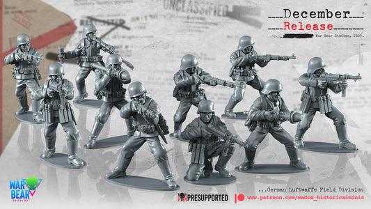 WW2 German Luftwaffe Field Division | Warbear Studios 28mm Historical Wargaming Miniatures Role Playing Miniatures