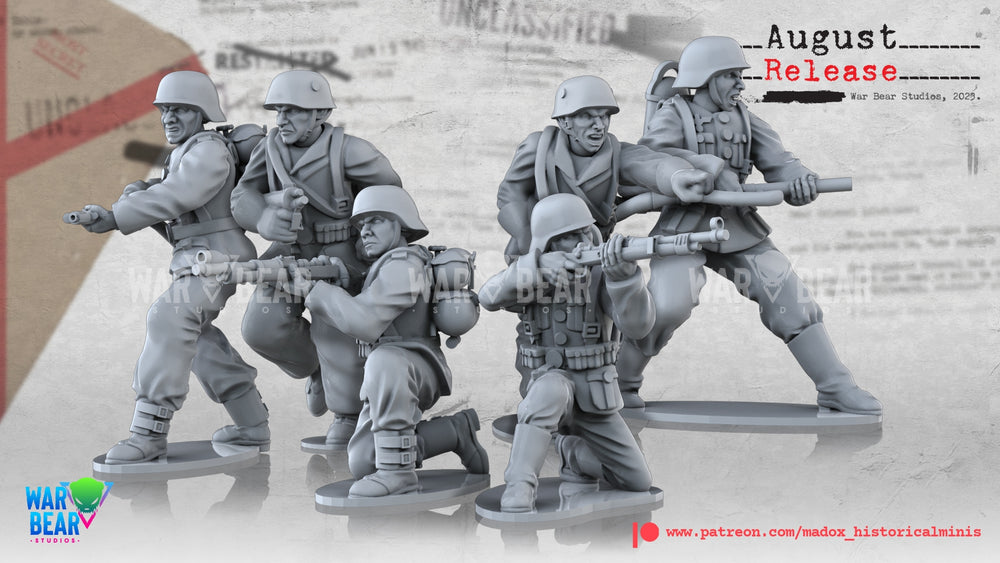 WW2 German Flamethrower Teams | Warbear Studios 28mm Historical Wargaming Miniatures