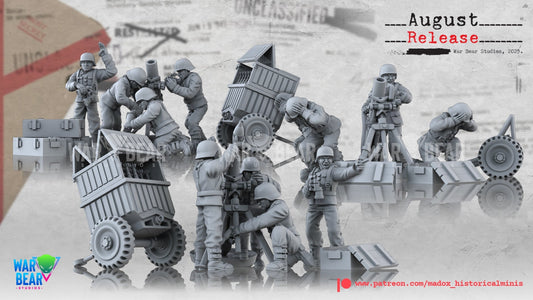 WW2 German Mortar Teams | Warbear Studios 28mm Historical Wargaming Miniatures Role Playing Miniatures