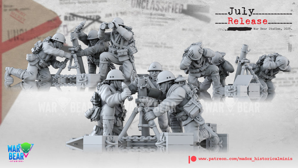 WW2 Japanese Mortar Teams | Warbear Studios 28mm Historical Wargaming Miniatures
