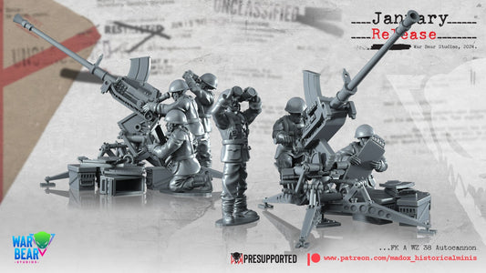 WW2 Polish Autocannons | Warbear Studios 28mm Historical Wargaming Miniatures Role Playing Miniatures