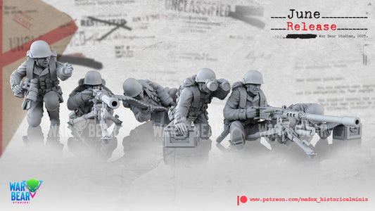 WW2 Pacific US Army MG Teams | Warbear Studios 28mm Historical Wargaming Miniatures Role Playing Miniatures