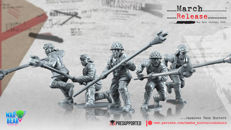 WW2 Japanese Tank Hunters | Warbear Studios 28mm Historical Wargaming Miniatures