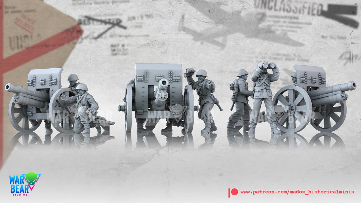 WW2 Polish Light Artillery | Warbear Studios 28mm Historical Wargaming Miniatures Role Playing Miniatures