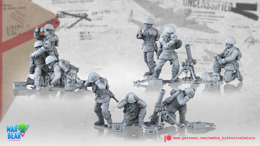 WW2 Polish Medium Mortars | Warbear Studios 28mm Historical Wargaming Miniatures Role Playing Miniatures
