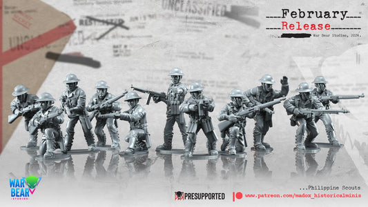 WW2 Pacific US Army Philipino Scouts | Warbear Studios 28mm Historical Wargaming Miniatures Role Playing Miniatures