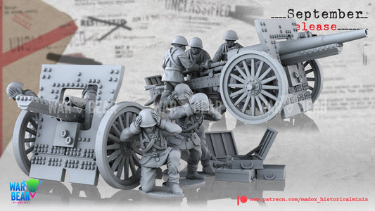 WW2 Polish Medium Artillery | Warbear Studios 28mm Historical Wargaming Miniatures Role Playing Miniatures
