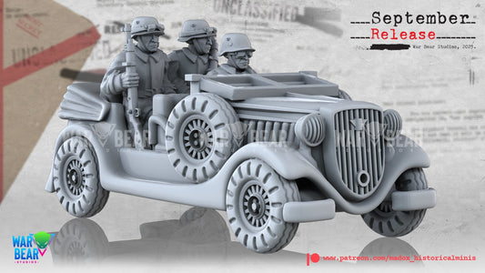 WW2 Polish Jeep | Warbear Studios 28mm Historical Wargaming Miniatures Role Playing Miniatures