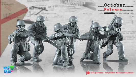 WW2 USMC Sniper Teams | Warbear Studios 28mm Historical Wargaming Miniatures Role Playing Miniatures