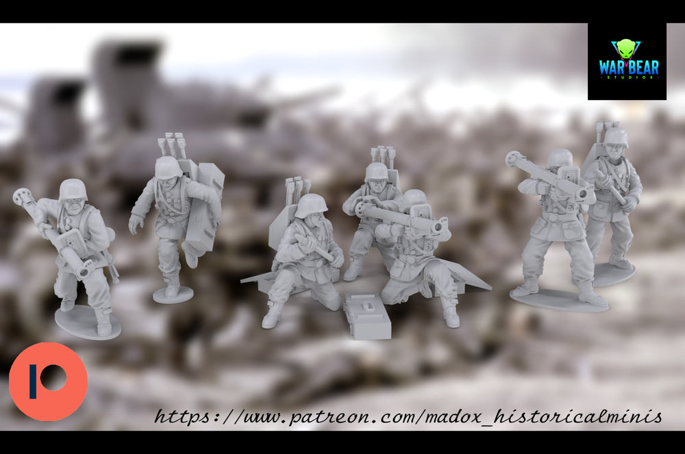 WW2 German Panzerschreck Teams | Warbear Studios 28mm Historical Wargaming Miniatures