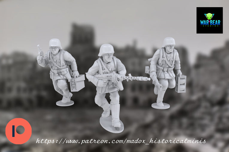 WW2 German MG Teams | Warbear Studios 28mm Historical Wargaming Miniatures