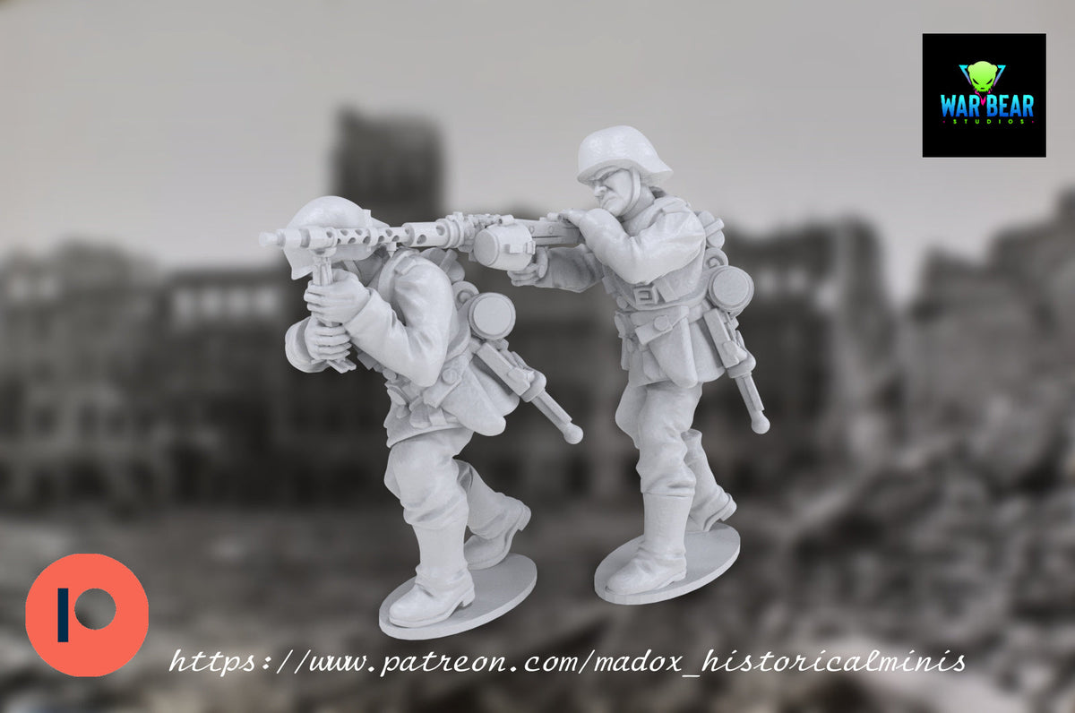 WW2 German MG Teams | Warbear Studios 28mm Historical Wargaming Miniatures Role Playing Miniatures