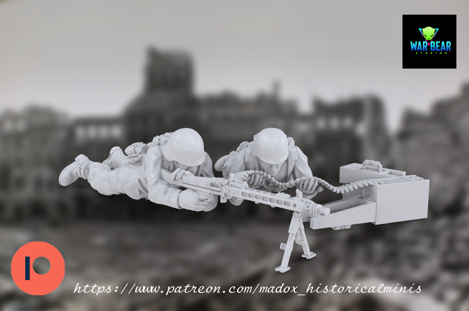WW2 German MG Teams | Warbear Studios 28mm Historical Wargaming Miniatures Role Playing Miniatures