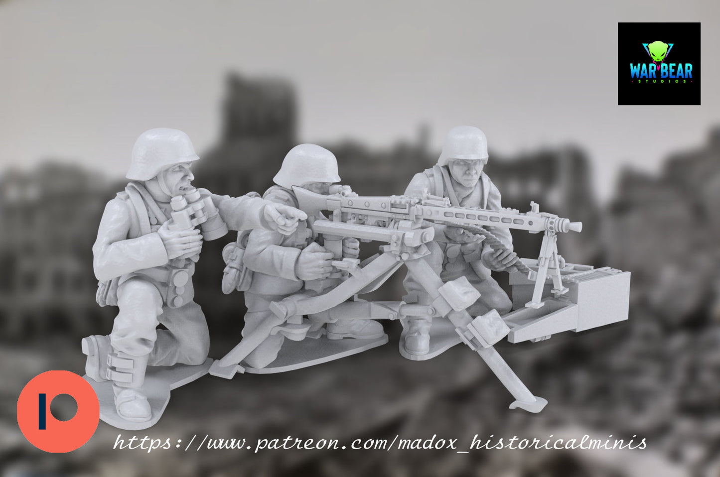 WW2 German MG Teams | Warbear Studios 28mm Historical Wargaming Miniatures Role Playing Miniatures