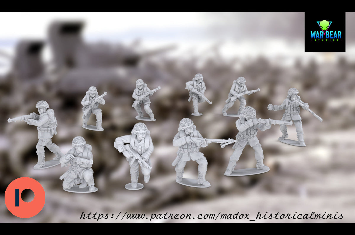 WW2 Pacific US Army Rifle Squad | Warbear Studios 28mm Historical Wargaming Miniatures Role Playing Miniatures