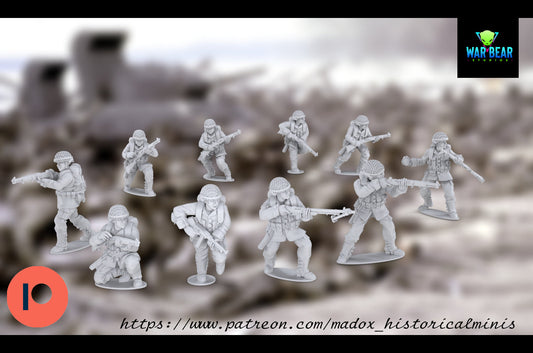 WW2 Pacific US Army Rifle Squad | Warbear Studios 28mm Historical Wargaming Miniatures Role Playing Miniatures