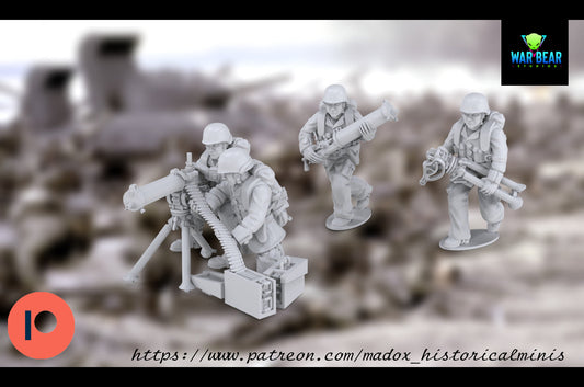 WW2 Pacific US Army MMG Teams | Warbear Studios 28mm Historical Wargaming Miniatures Role Playing Miniatures