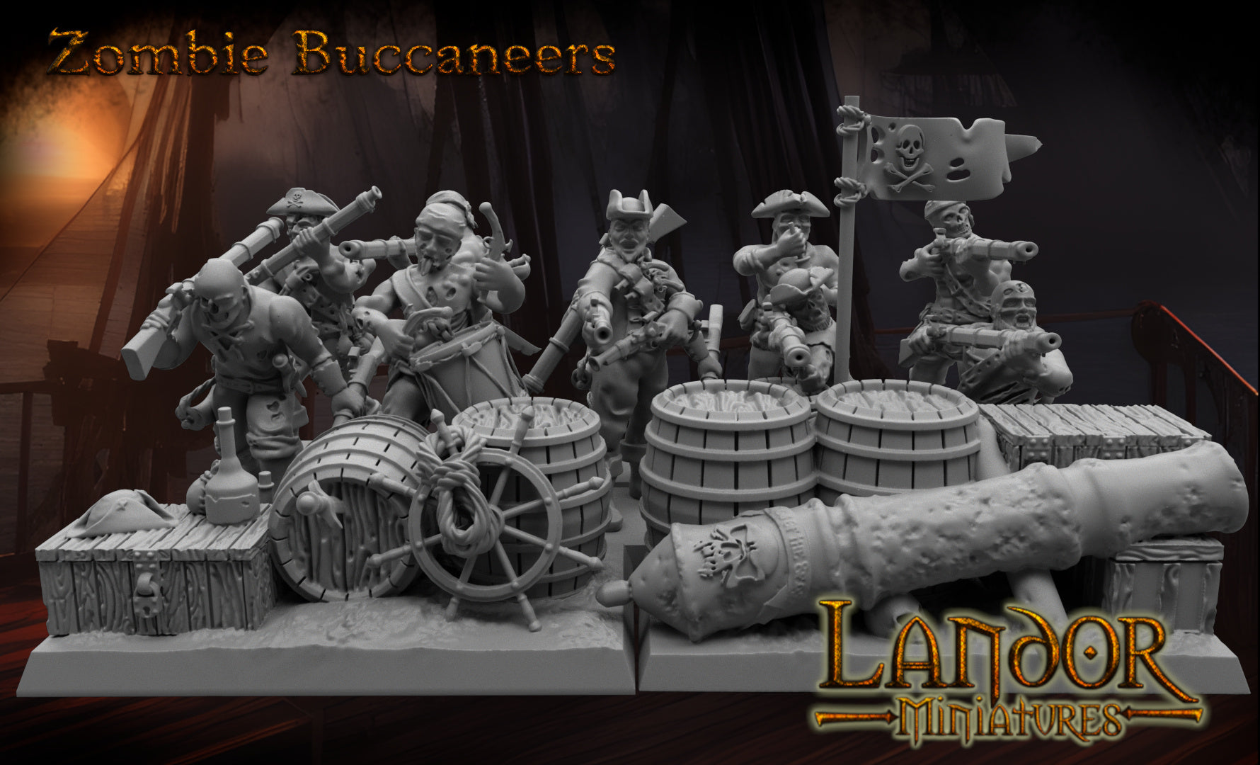 Buccaneer Zombies | Landor Miniatures 28/32mm Fantasy Wargaming Miniatures