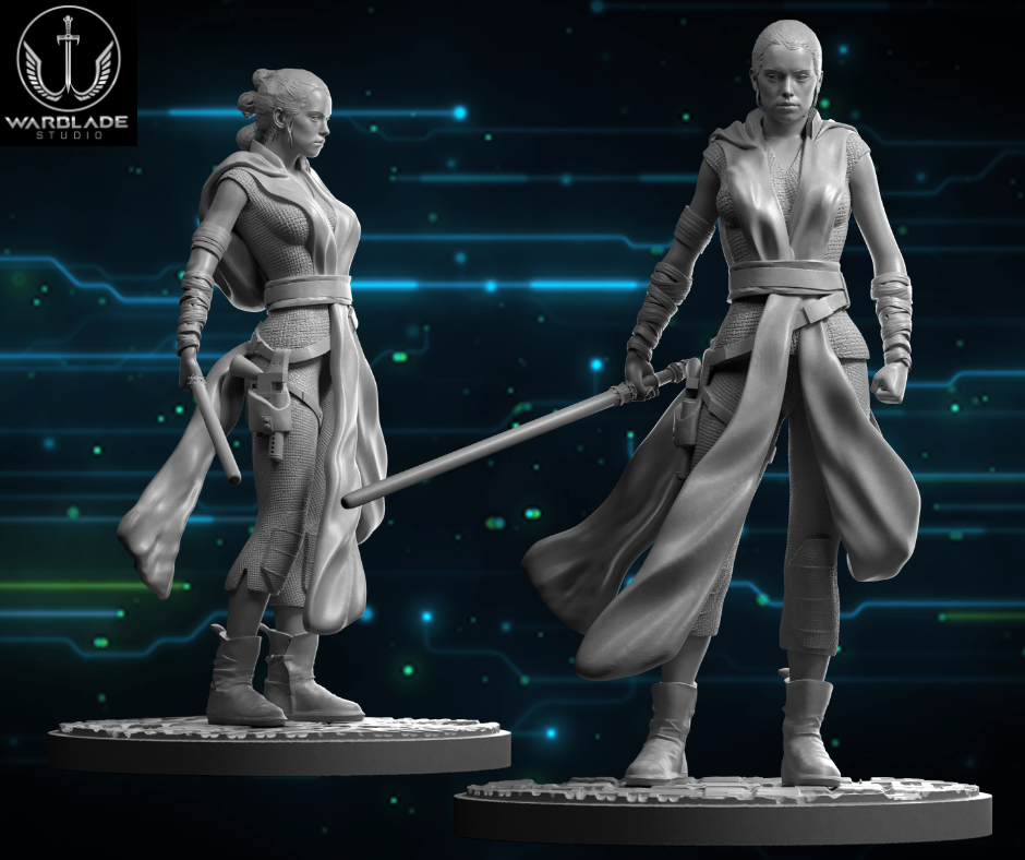 Shatter Scale Rey | Warblade Studios 40mm Miniatures Role Playing Miniatures