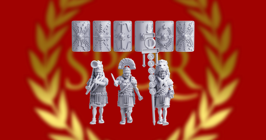 Imperial Roman Legionary Command 2 | 3D Breed 28mm Ancients Wargaming Miniatures Role Playing Miniatures