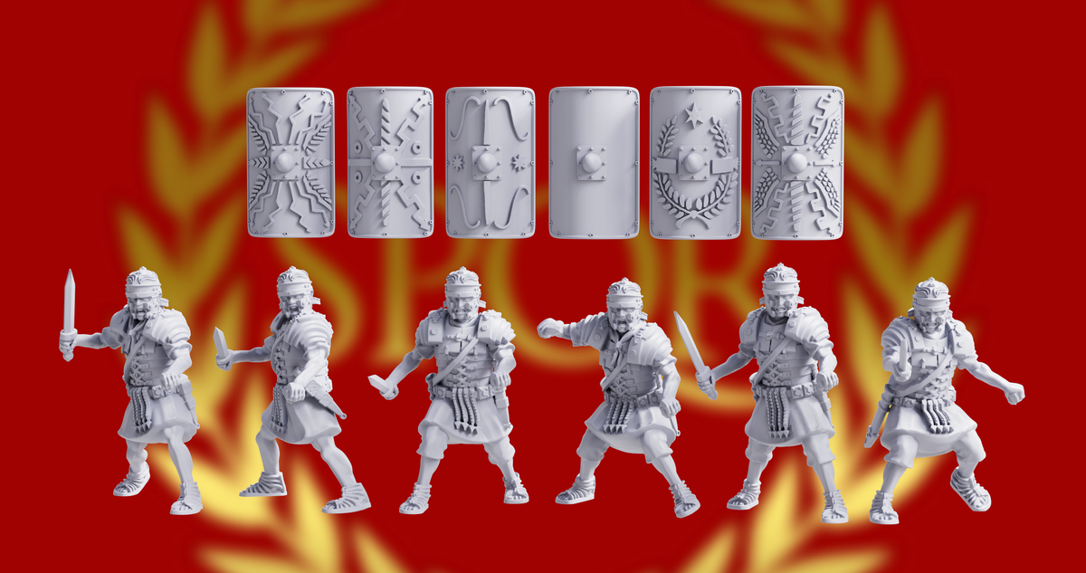 Imperial Roman Legionary Gladius Attacking | 3D Breed 28mm Ancients Wargaming Miniatures Role Playing Miniatures