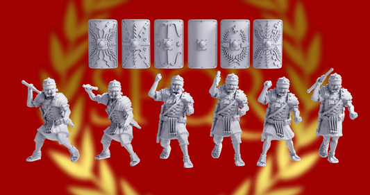Imperial Roman Legionary Pilum Attacking | 3D Breed 28mm Ancients Wargaming Miniatures Role Playing Miniatures