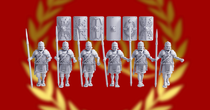 Imperial Roman Legionary Spear Marching | 3D Breed 28mm Ancients Wargaming Miniatures Role Playing Miniatures