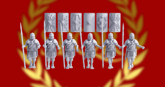 Imperial Roman Legionary Spear Marching | 3D Breed 28mm Ancients Wargaming Miniatures Role Playing Miniatures