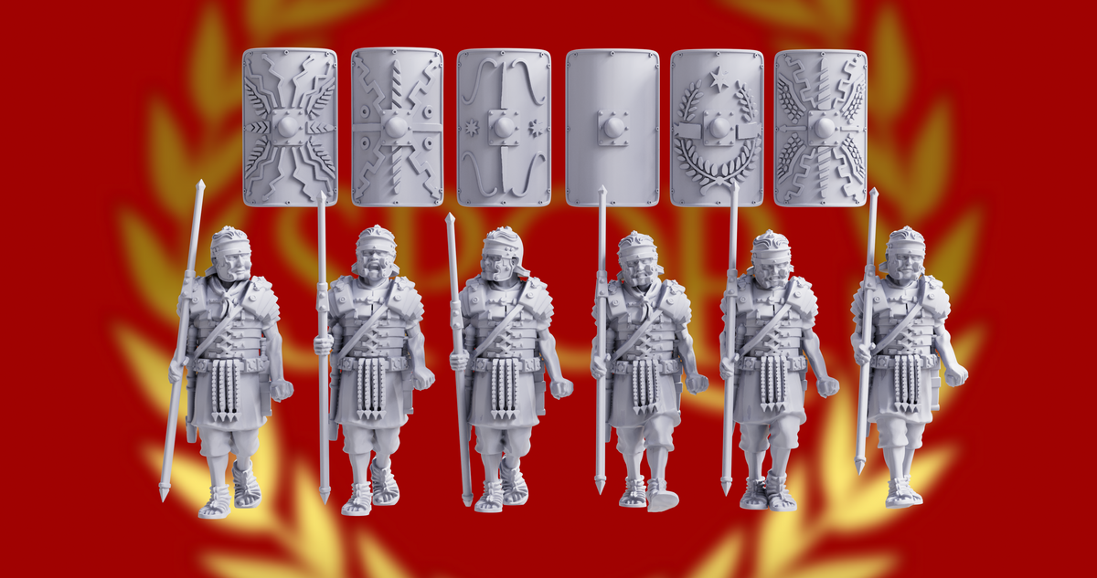 Imperial Roman Legionary Pilum Marching | 3D Breed 28mm Ancients Wargaming Miniatures Role Playing Miniatures