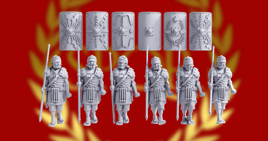 Imperial Roman Legionary Pilum Marching | 3D Breed 28mm Ancients Wargaming Miniatures Role Playing Miniatures